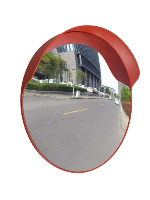 Зеркало дорожное сферическое, уличное 1000 мм, с козырьком