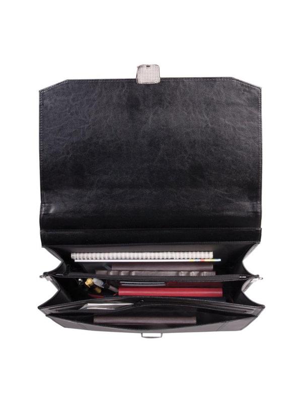 Портфель Бизнес имп.винилискожа,черный,мод.309/чер