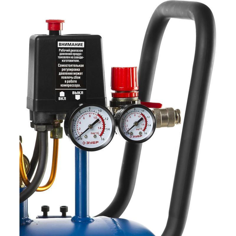 Компрессор поршневой ременной ЗУБР 440л/мин, 50 л (ЗКПМ-440-50-Р-2.2)