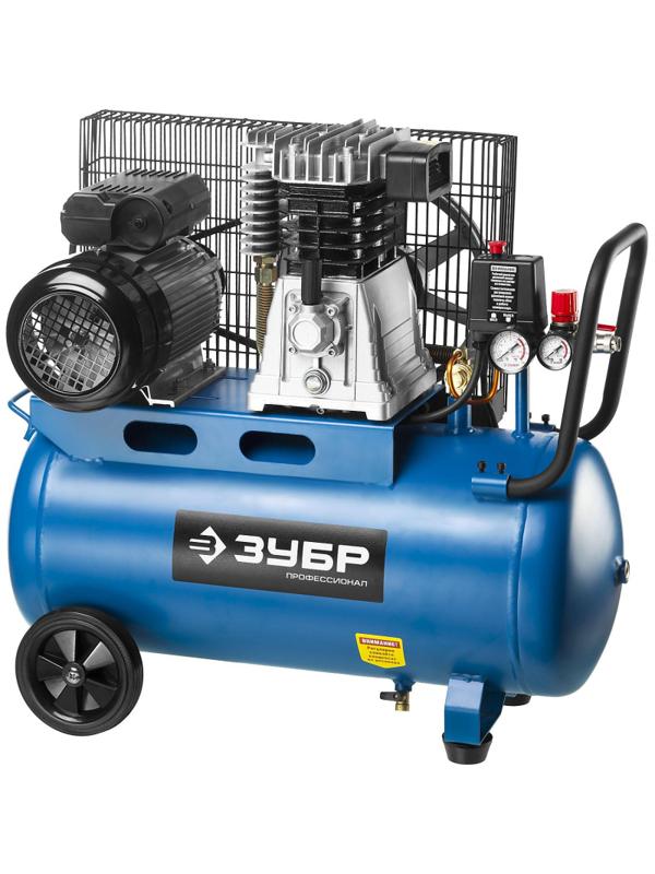 Компрессор поршневой ременной ЗУБР 440л/мин, 50 л (ЗКПМ-440-50-Р-2.2)