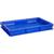Ящик п/э 600х400х75 с перфорацией цв. Синий арт.423