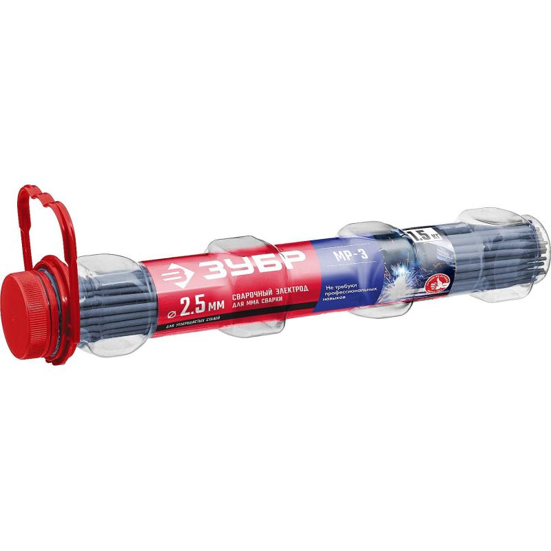 Электроды ЗУБР МР-3 рутил, d2,5х350мм, 1.5кг, в тубе (40011-2.5)