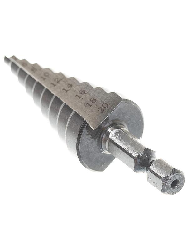 Сверло ступенчатое по металлу Вихрь 9 ступеней, 4-20мм,  P6M5 (73/10/6/17)