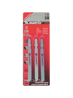 Пилка для лобзика универсальные Matrix 3шт/уп 75х1,2мм, BIM (78150)