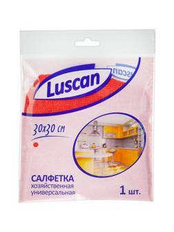 Салфетка хозяйственная Luscan из микрофибры универ 200г/м2 30х30см красная