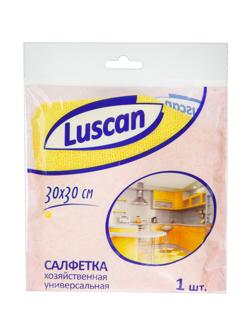Салфетка хозяйственная Luscan из микрофибры универ 200г/м2 30х30см желтая