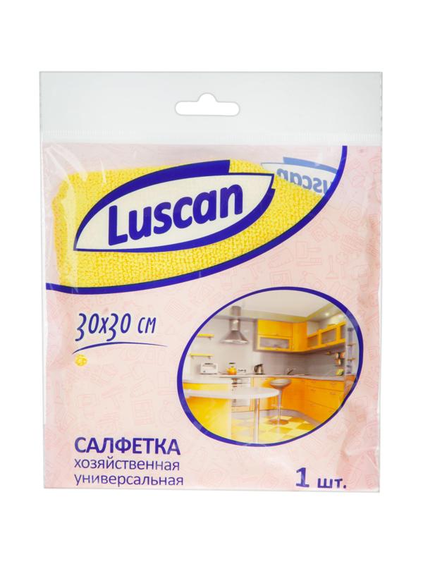 Салфетка хозяйственная Luscan из микрофибры универ 200г/м2 30х30см желтая