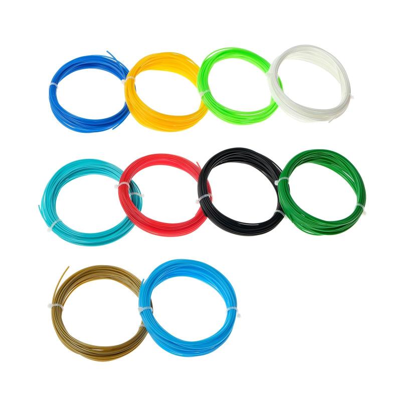 Набор пластика для 3D-ручек LuazON ABS-10, 10 цветов по 10м 3819072