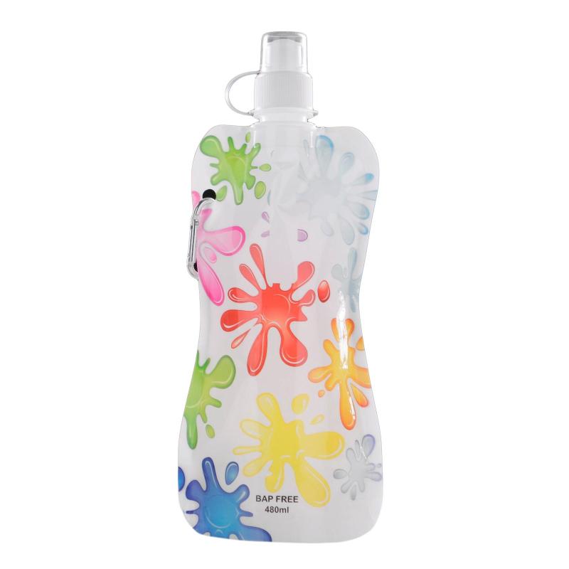 Фляжка 480 мл Сочные краски,с карабином,пластик, микс, 28х11 см 1263720