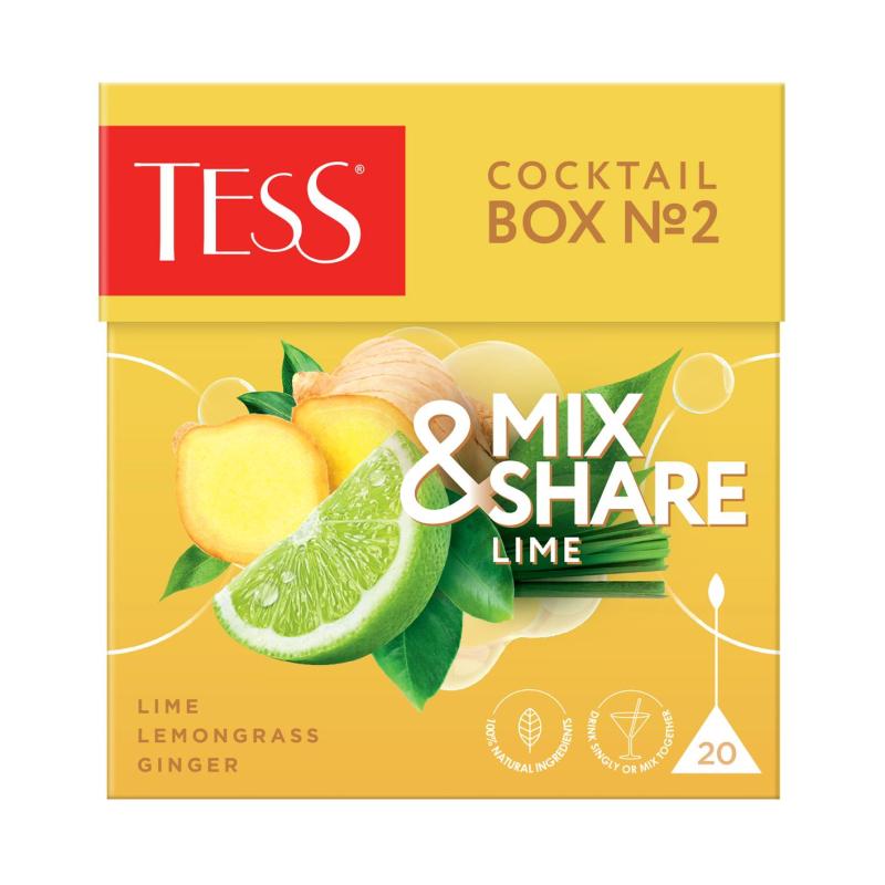 Чай TESS Коктейль Бокс№2 Лайм, 20пир 1761-12