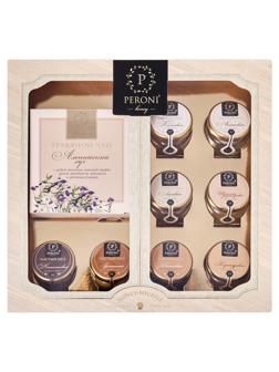 Мед в Наборе Чай& 8х30мл Peroni (жидкий мед)+ чай 35г Альпийский луг