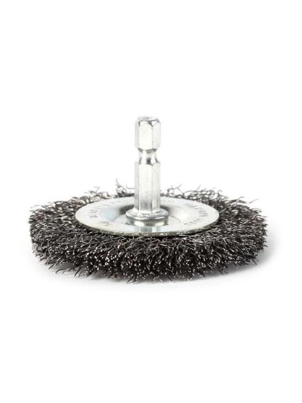 Корщетка EDGE by PATRIOT для дрели 75мм с хвост. НЕХ, круглая (813010021)