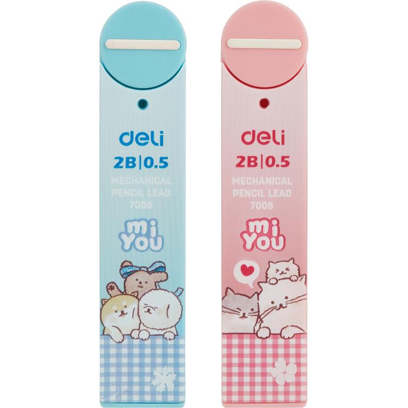 Стержень микрографический Deli MiYou 2B 0,5 мм в ассортименте, 20 шт/уп