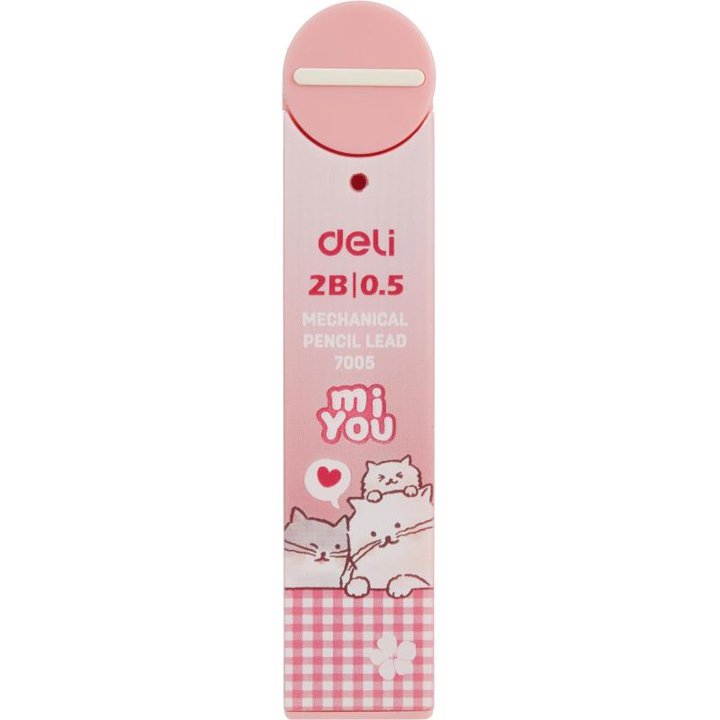 Стержень микрографический Deli MiYou 2B 0,5 мм в ассортименте, 20 шт/уп