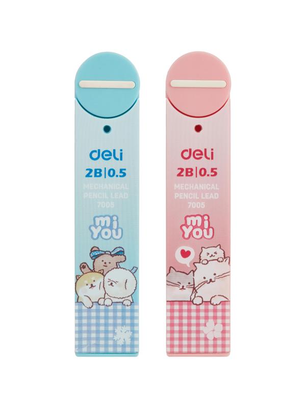 Стержень микрографический Deli MiYou 2B 0,5 мм в ассортименте, 20 шт/уп