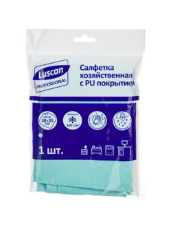 Салфетка хозяйственная Luscan Professional микрофиб PU покр 320г/м2 38х35см