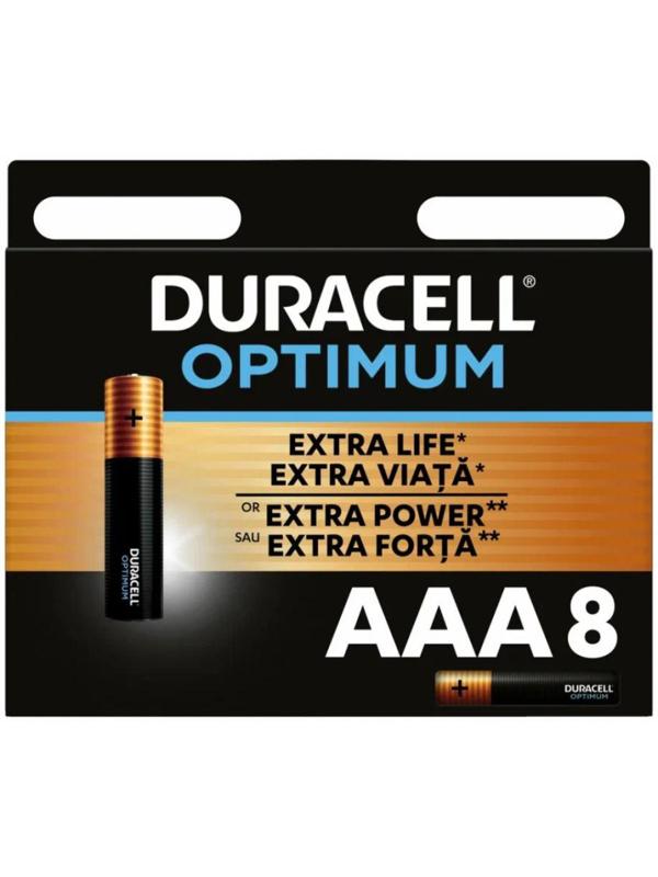 Батарейка Duracell 5014070 ААА алкалиновые 1,5v 8 шт./бл. LR03-8BL Optimum