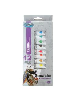 Гуашь Centrum 12мл х 12 цв/наб в металлических тюбиках 83551