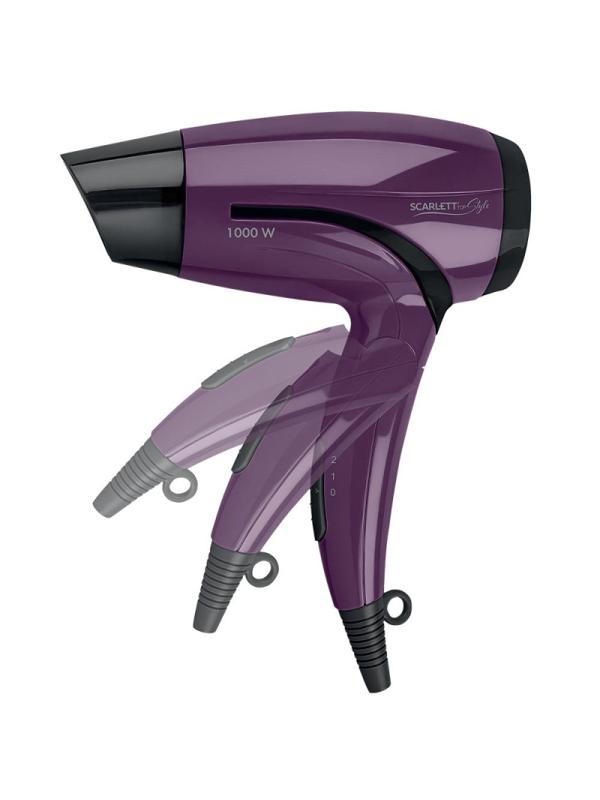 Фен SCARLETT SC-HD70T28, 1000Вт, фиолетовый