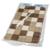 Коврик для ванной комнаты Шахматы 55х90см, цв. бежево-коричневый, 66610