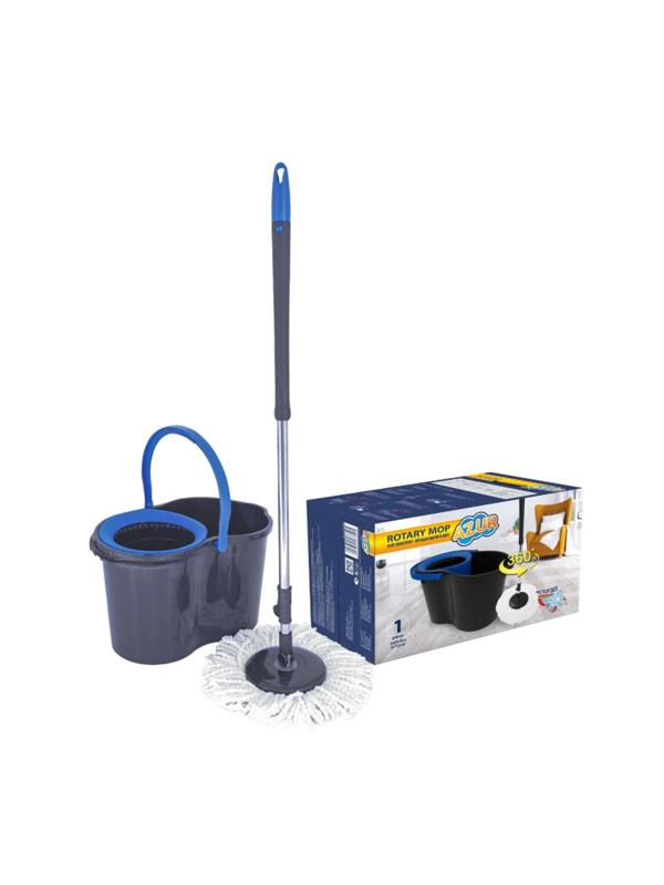 Комплект для уборки вращающ МОП Аzur Блэк (швабра, ведро с отжимом) 072870