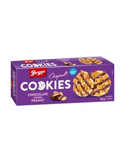 Печенье ORIGINAL COOKIES с арахисом, декорированное темным шоколадом, 125г
