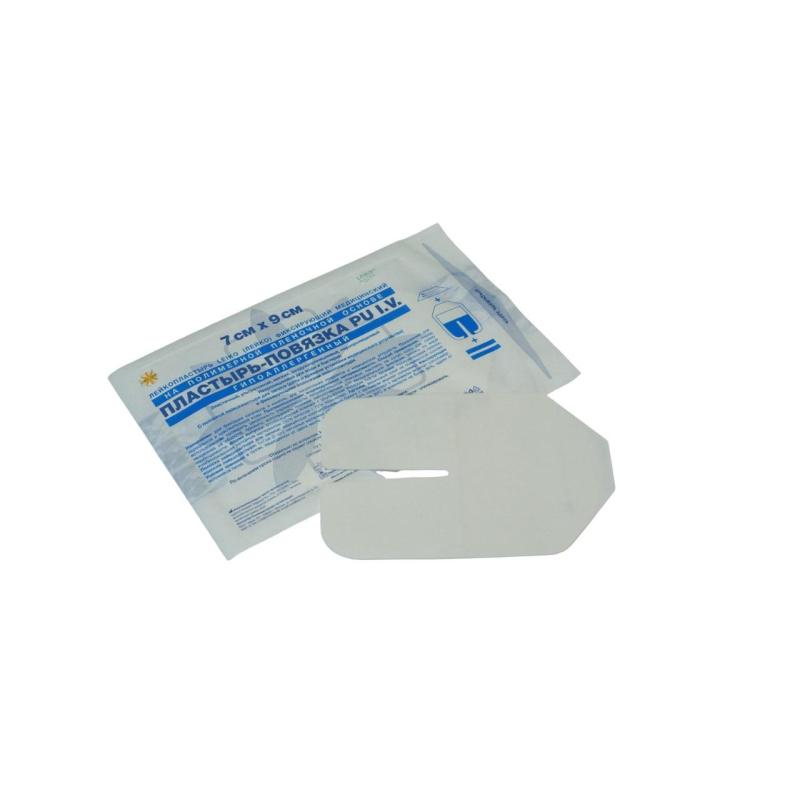 Пластырь-повязка IV д/катетеров 7смx9см, комб. прозр, 100 шт/уп