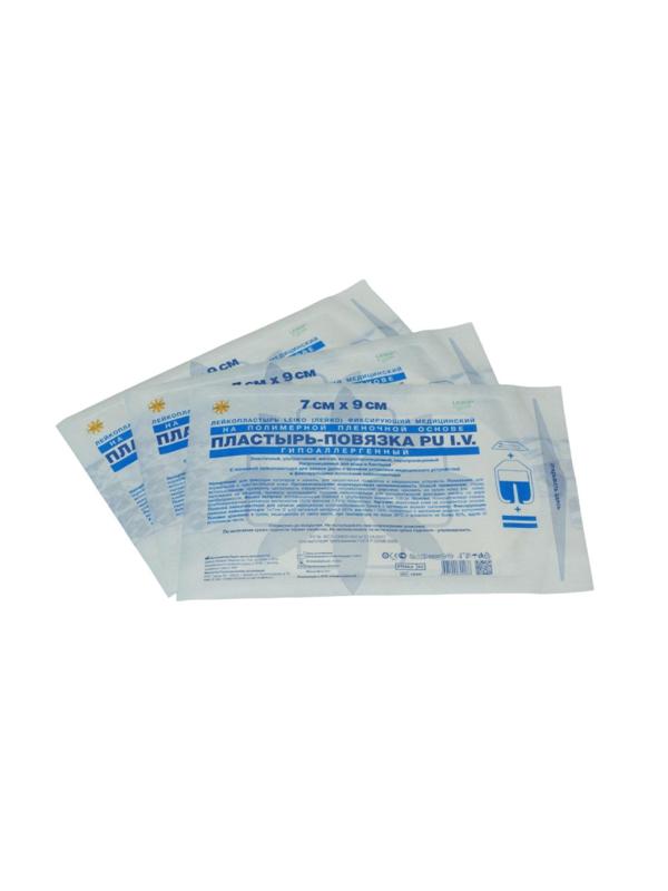 Пластырь-повязка IV д/катетеров 7смx9см, комб. прозр, 100 шт/уп