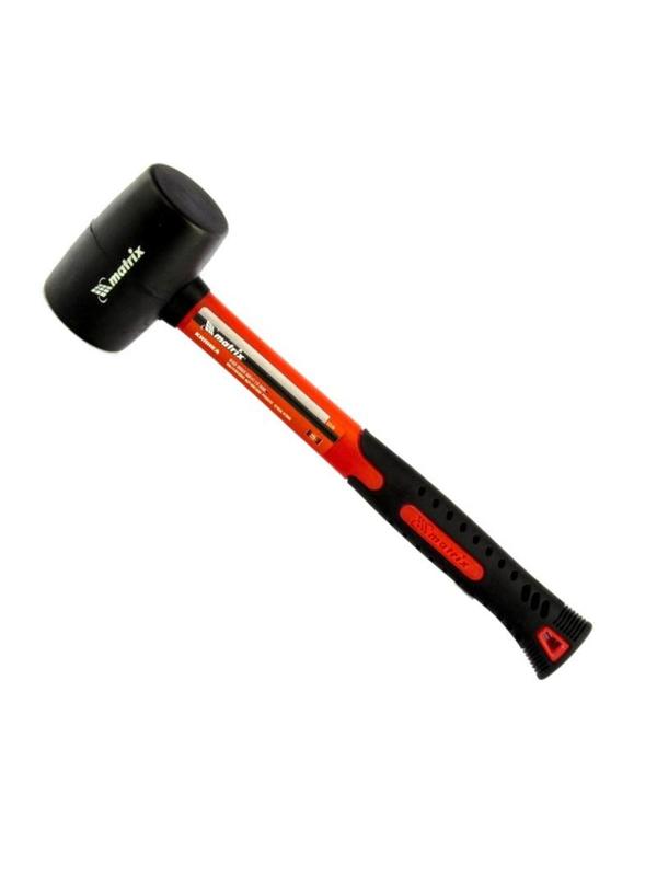 Киянка резиновая 225 г черная резина фибергласовая рукоятка Matrix 11175