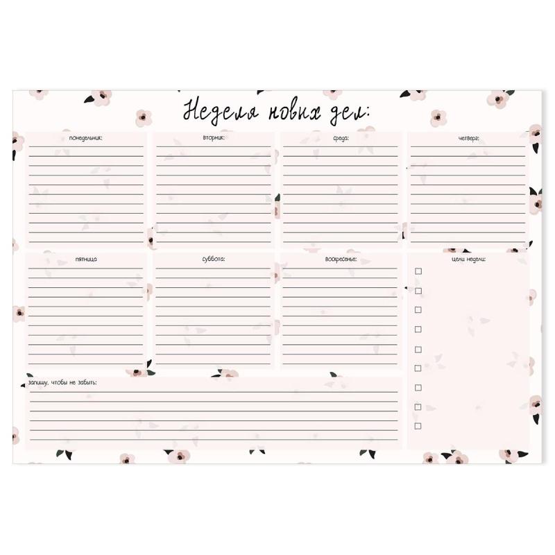 Расписание уроков планер BeSmart 28л склейка недат А4,Pretty N3781