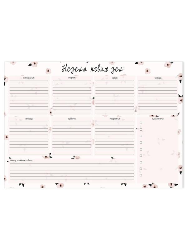 Расписание уроков планер BeSmart 28л склейка недат А4,Pretty N3781