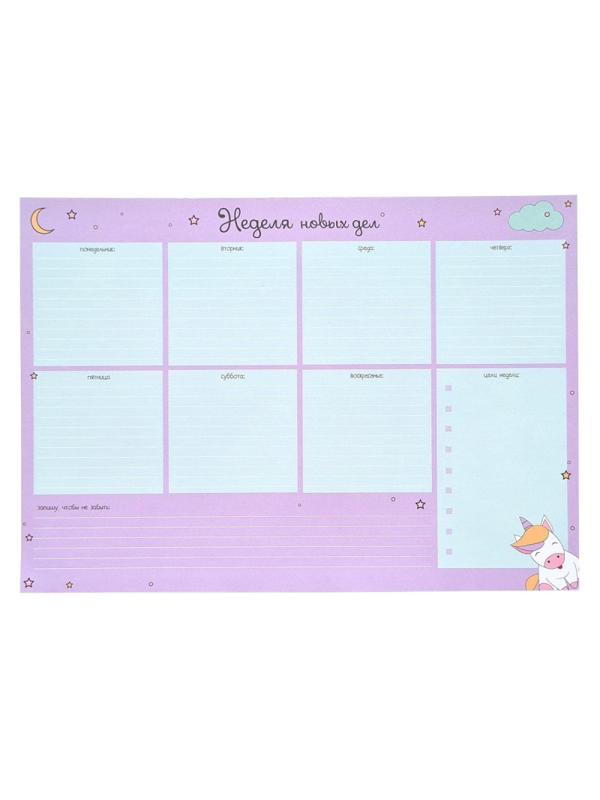 Расписание уроков планер BeSmart 28л склейка недат А4,Magic N1677