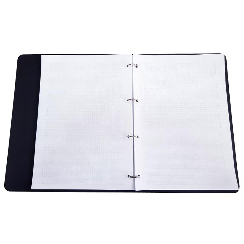 Тетрадь со сменным блоком А4,120л,Infolio Study,Quote,иск.кож,серый,N3824