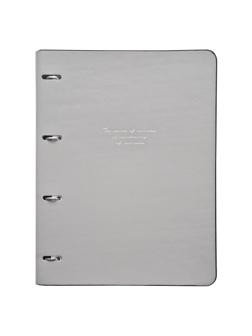 Тетрадь со сменным блоком А4,120л,Infolio Study,Quote,иск.кож,серый,N3824