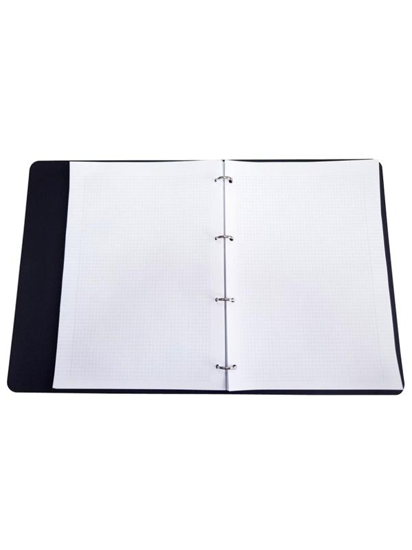 Тетрадь со сменным блоком А4,120л,Infolio Study,Quote,иск.кож,серый,N3824