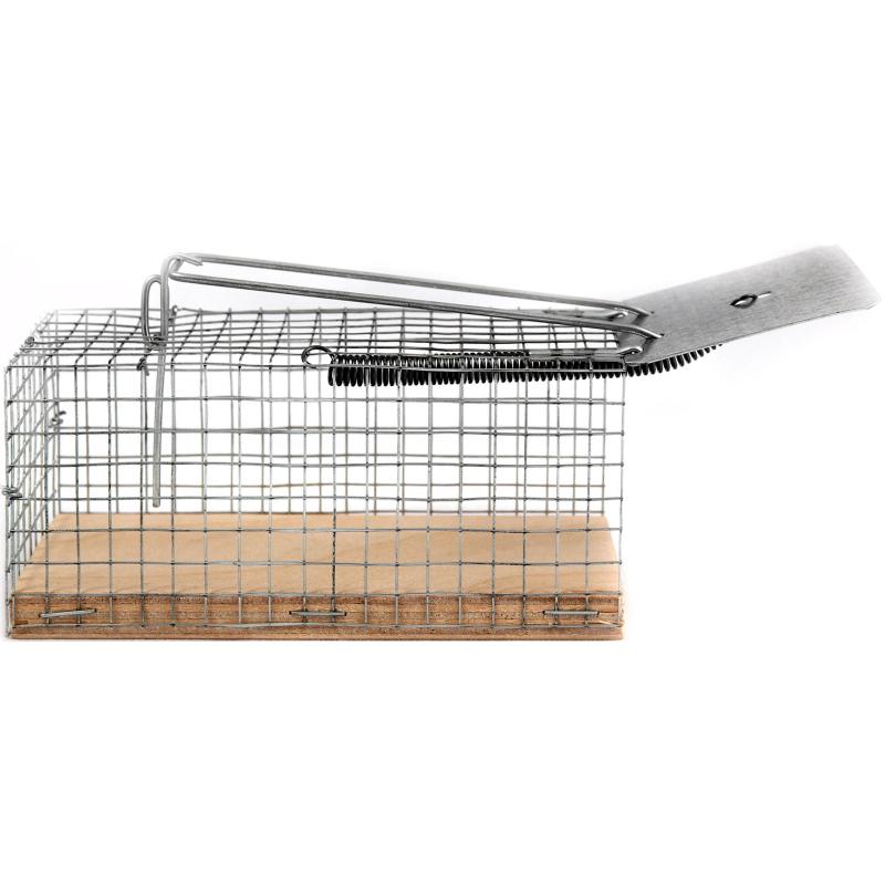 Мышеловка клетка 124x50x55 мм с деревянным основанием  311207