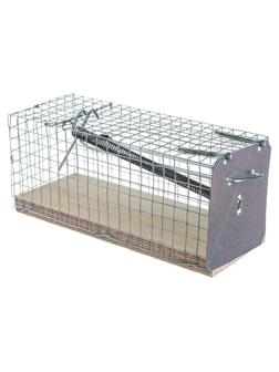 Мышеловка клетка 124x50x55 мм с деревянным основанием  311207