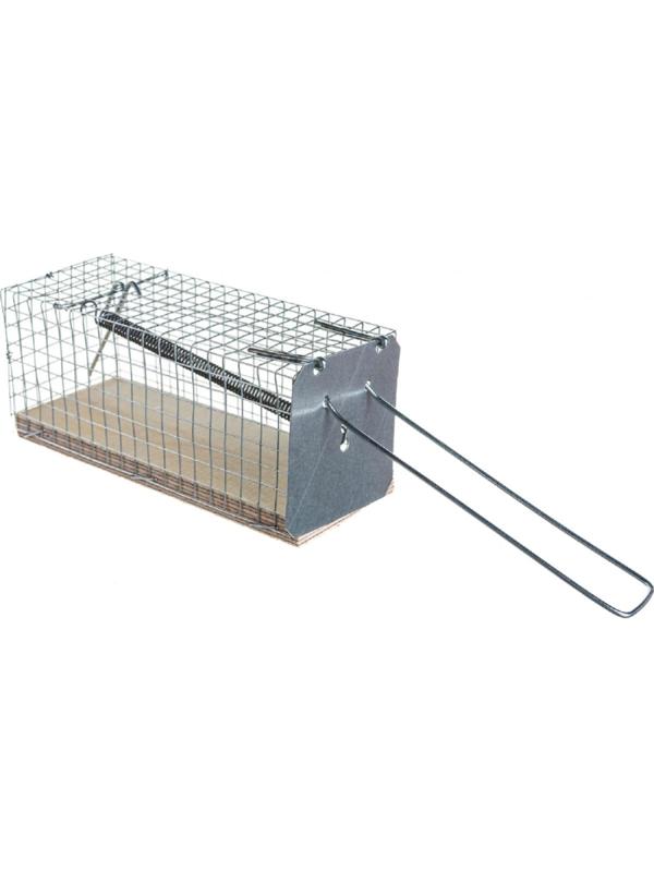 Мышеловка клетка 124x50x55 мм с деревянным основанием  311207