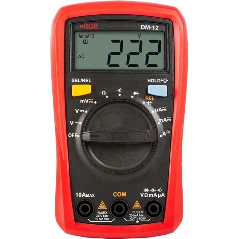 Мультиметр цифровой RGK DM-12 с поверкой (779630)