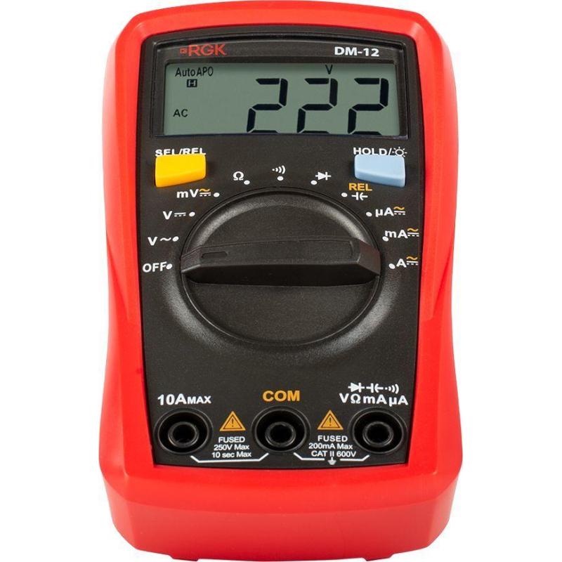 Мультиметр цифровой RGK DM-12 с поверкой (779630)