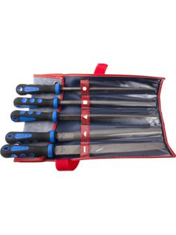 Набор напильников 250 мм,двухкомпонент рукоятки,5предметов,KING TONY 1015GQ