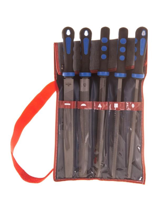 Набор напильников 250 мм,двухкомпонент рукоятки,5предметов,KING TONY 1015GQ