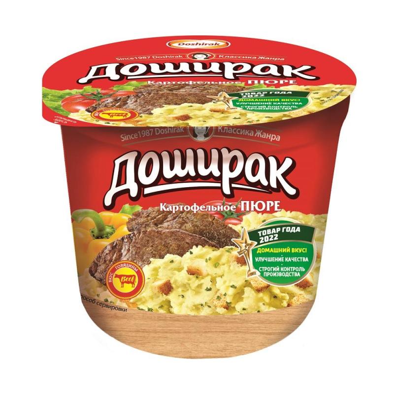Картофельное пюре Доширак с мясом, 40гх24шт