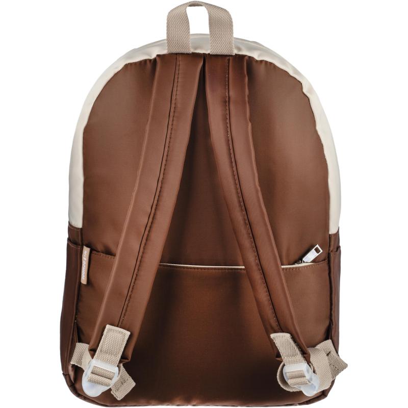 Рюкзак №1School  бежевый эмблема мишка