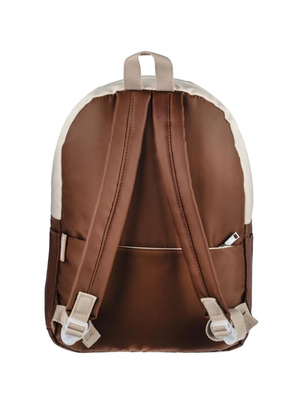 Рюкзак №1School  бежевый эмблема мишка