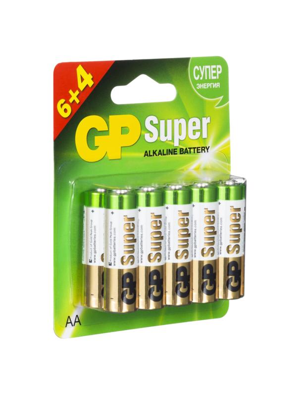Батарейка GP Super AA/LR6 15A6/4-2CR10 10шт/уп (6+4)