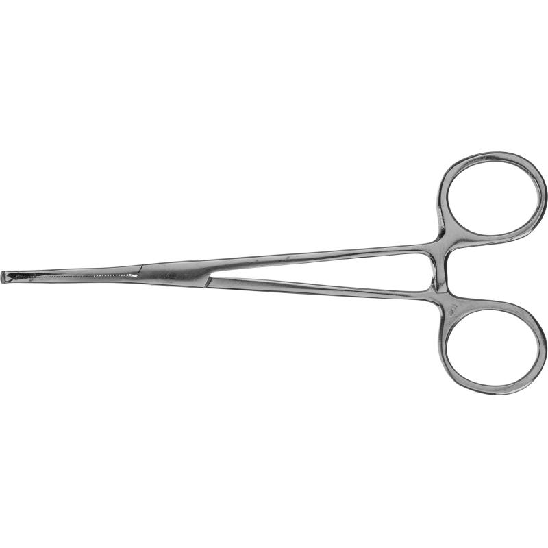 Зажим  кровоостанавливающий 1х2 зубый зубчатый изогнутый № 2, 160 мм З-119