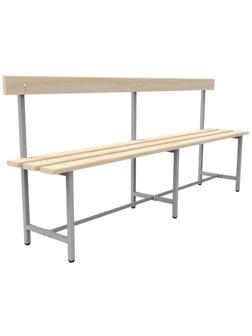 Скамья TI_СТ-6 (N) дерев. доска, спинка, 2000мм, рег.опора