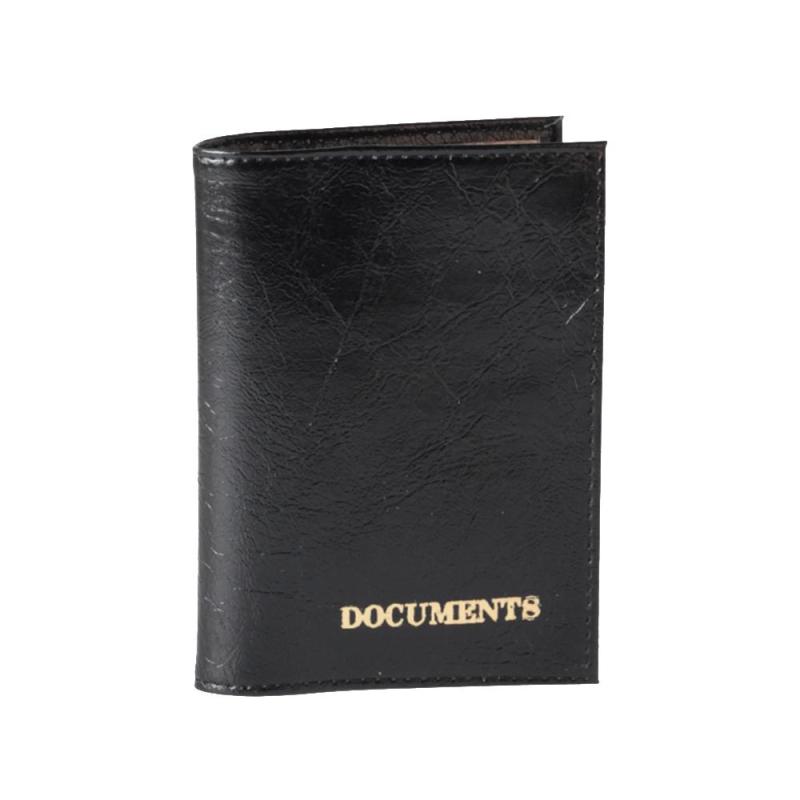 Обложка для автодокументов Profit экокожа, черная, Av6030403