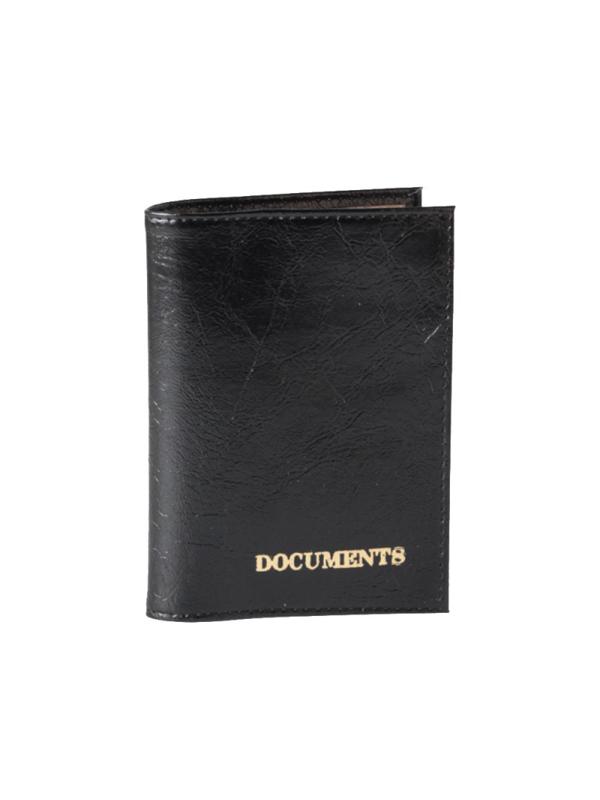 Обложка для автодокументов Profit экокожа, черная, Av6030403